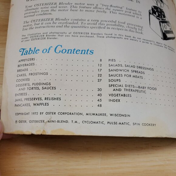 Osterizer Blender Spin Cookery Cookbook 1972 For Mixing Retro Kitchen Recipes - Picture 3 of 8